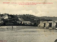 Barrage de rgulation dit "Eiffel"  Dans le fond  gauche, la Vieille tour et l'peron rocheux de la butte de Chteauneuf abritant la sacristie troglodyte de la chapelle St-Martin.
