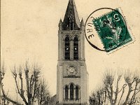 Nouvelle glise Saint-Pierre (1875)  Le clocher, ct ouest, vue de la rue de Seine.