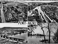 Vues gnrales et vie communale  Carte regroupant 4 miniatures de cartes postales de la commune (voir les albums "glise" et "Barrage ; seule la carte en bas droite n'a pas t retrouve)